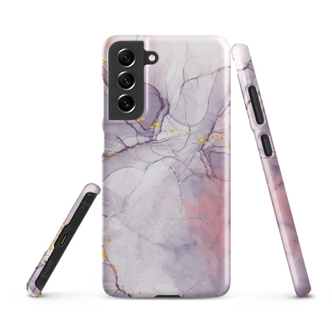 White Liquid Marble - Samsung Snap case Matte Samsung Galaxy S21 FE - phone cases