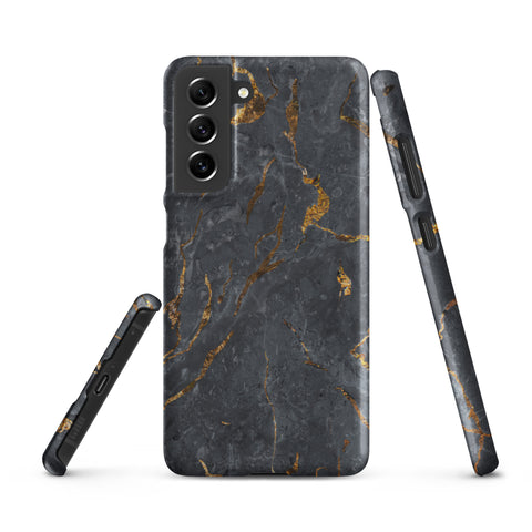 Black Golden Marble - Samsung Snap case Matte Samsung Galaxy S21 FE - phone cases