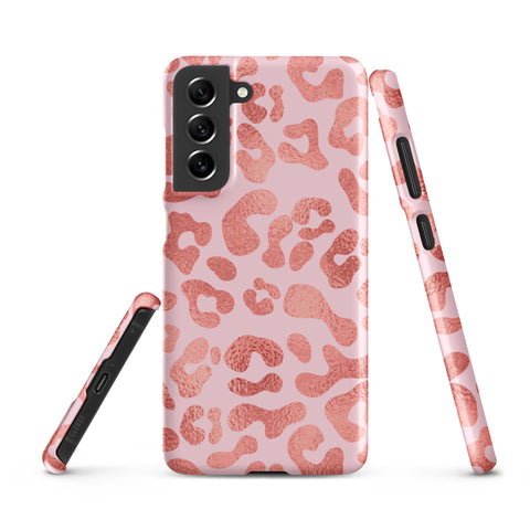 Pink Leopard - Samsung Snap case Matte Samsung Galaxy S21 FE - phone cases