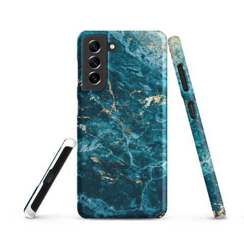 Liquid Blue marble - Samsung Snap case Matte Samsung Galaxy S21 - phone cases