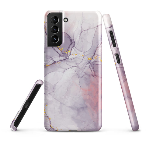 White Liquid Marble - Samsung Snap case Matte Samsung Galaxy S21 Plus - phone cases