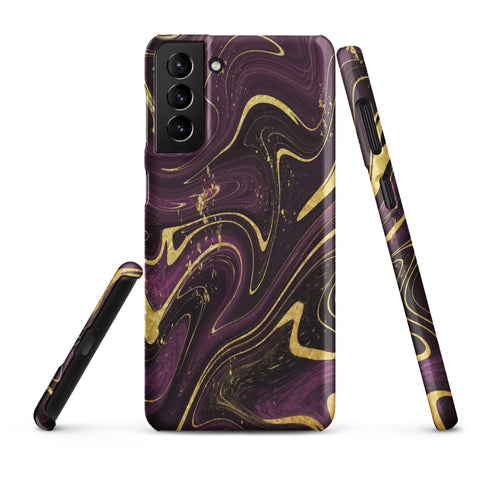 Golden Liquid Marble - Samsung Snap case Matte Samsung Galaxy S21 Plus - phone cases