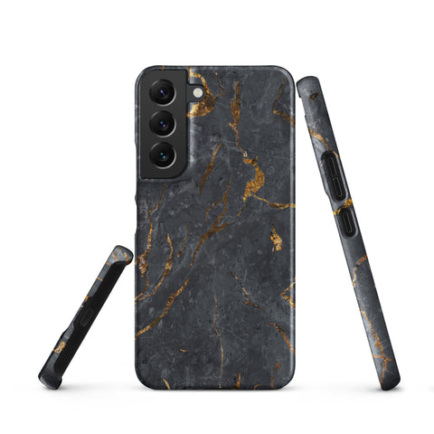 Black Golden Marble - Samsung Snap case Matte Samsung Galaxy S22 - phone cases