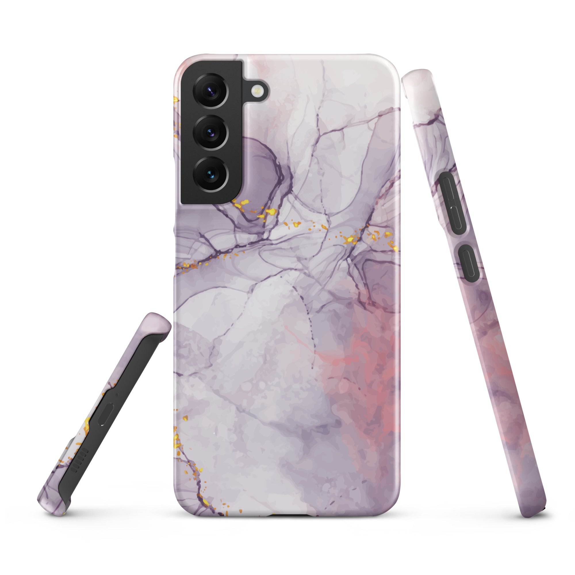 White Liquid Marble - Samsung Snap case Matte Samsung Galaxy S22 Plus - phone cases