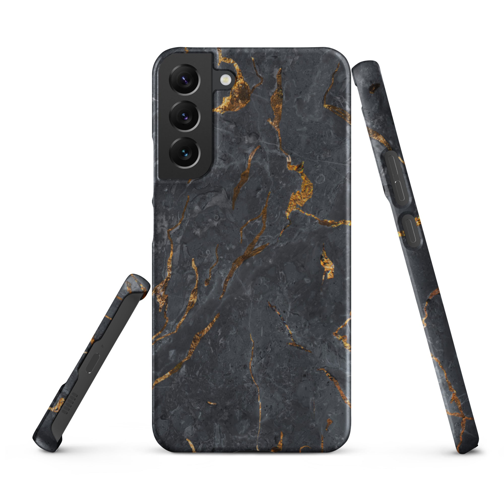 Black Golden Marble - Samsung Snap case Matte Samsung Galaxy S22 Plus - phone cases