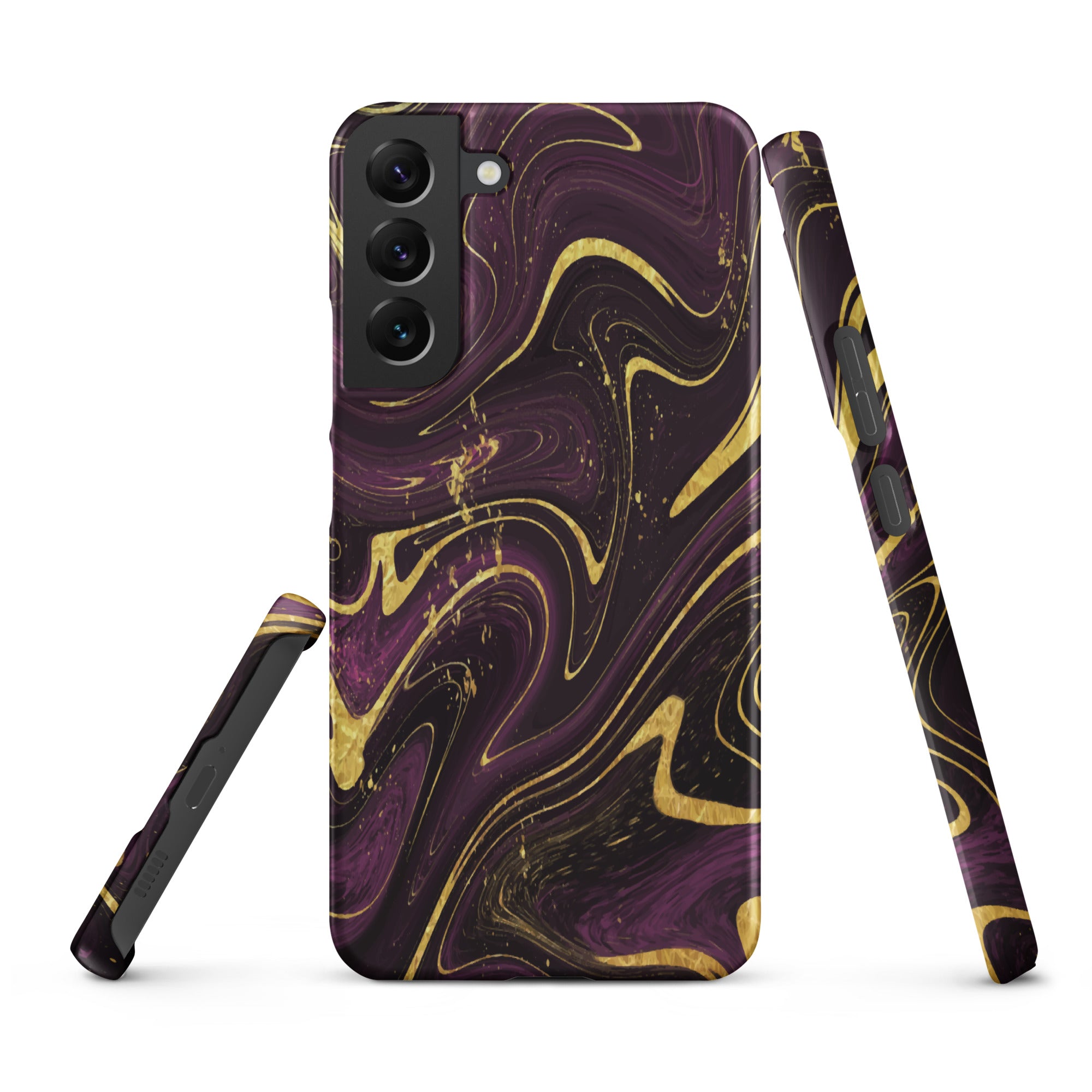 Golden Liquid Marble - Samsung Snap case Matte Samsung Galaxy S22 Plus - phone cases