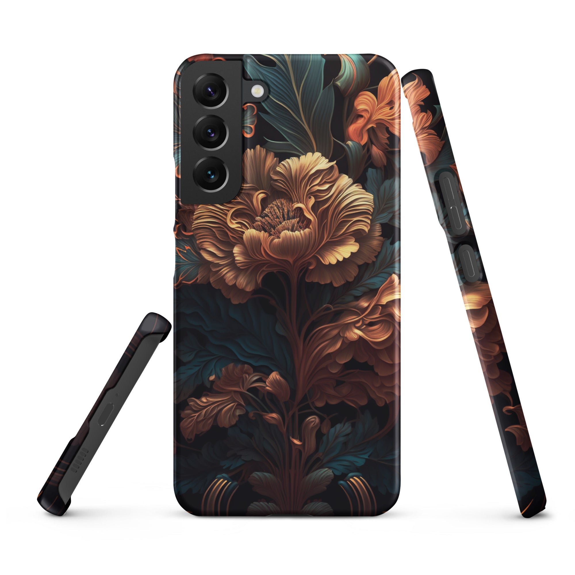 Dark floral - Samsung Snap case Matte Samsung Galaxy S22 Plus - phone cases