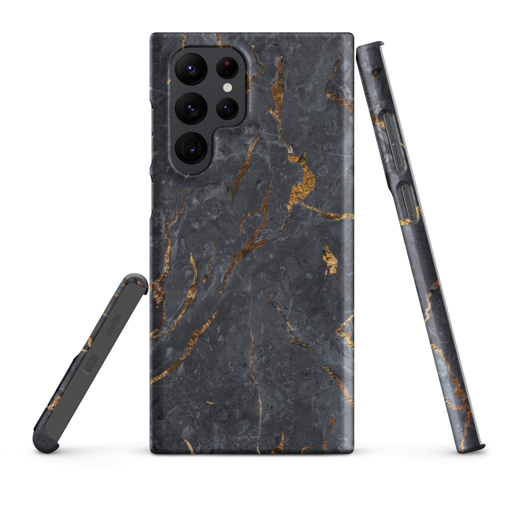 Black Golden Marble - Samsung Snap case Matte Samsung Galaxy S22 Ultra - phone cases