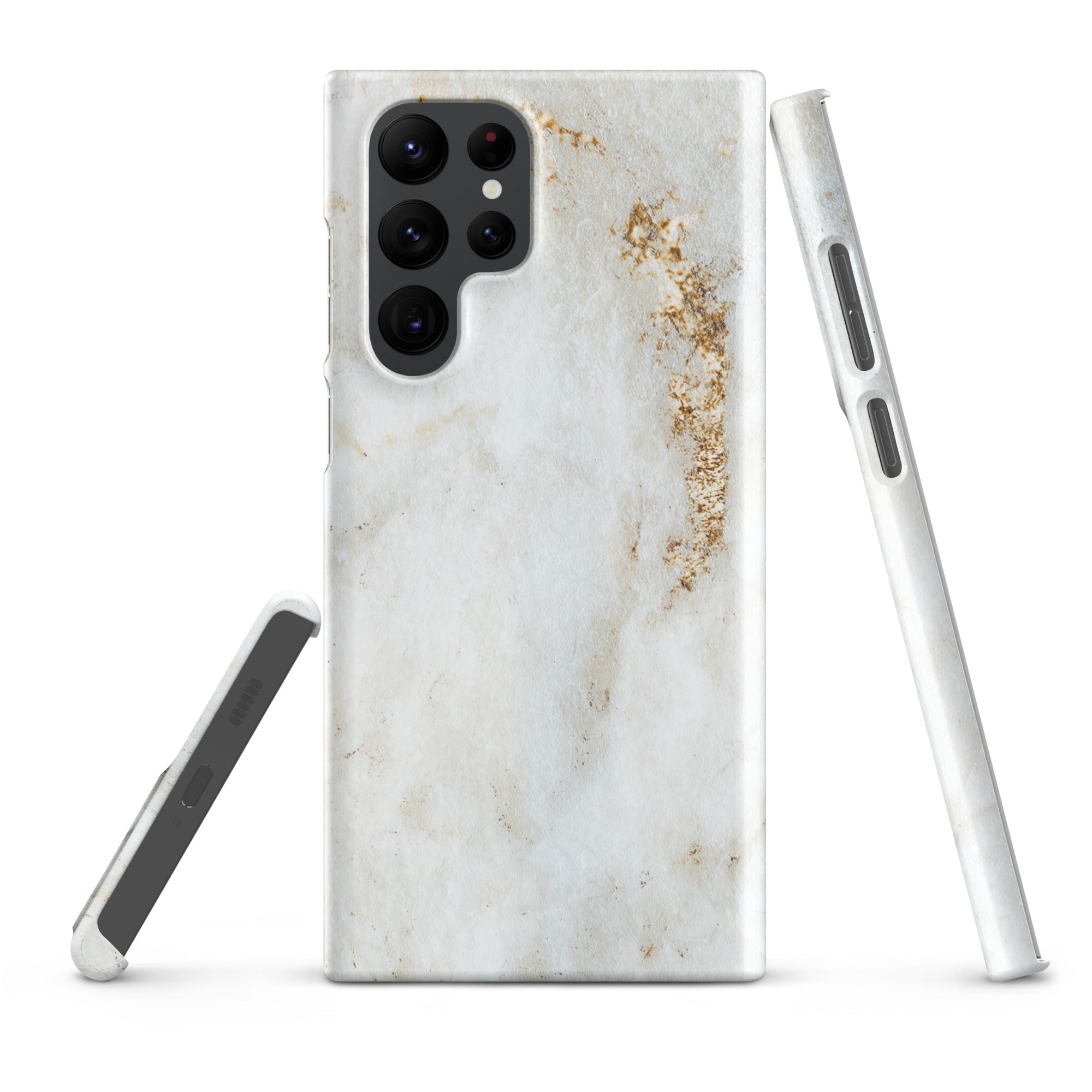 White Golden Marble - Samsung Snap case Matte Samsung Galaxy S22 Ultra - phone cases