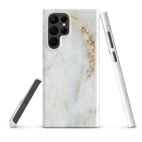 White Golden Marble - Samsung Snap case Matte Samsung Galaxy S22 Ultra - phone cases