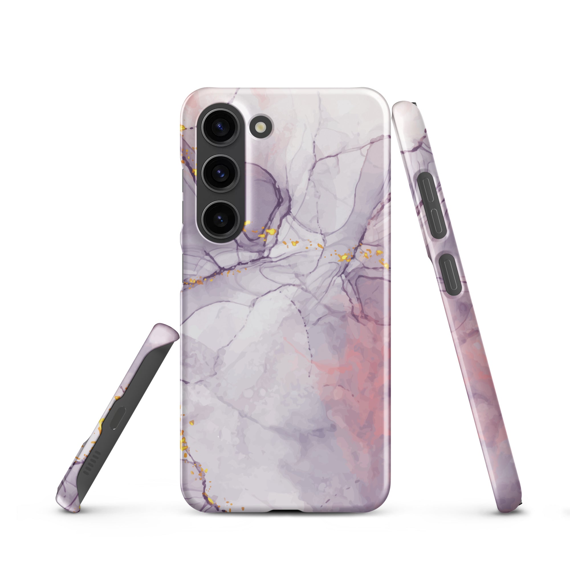 White Liquid Marble - Samsung Snap case Matte Samsung Galaxy S23 - phone cases