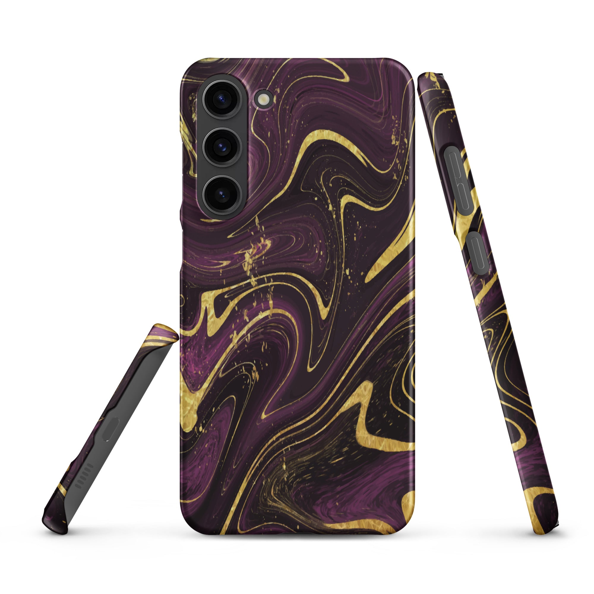 Golden Liquid Marble - Samsung Snap case Matte Samsung Galaxy S23 Plus - phone cases