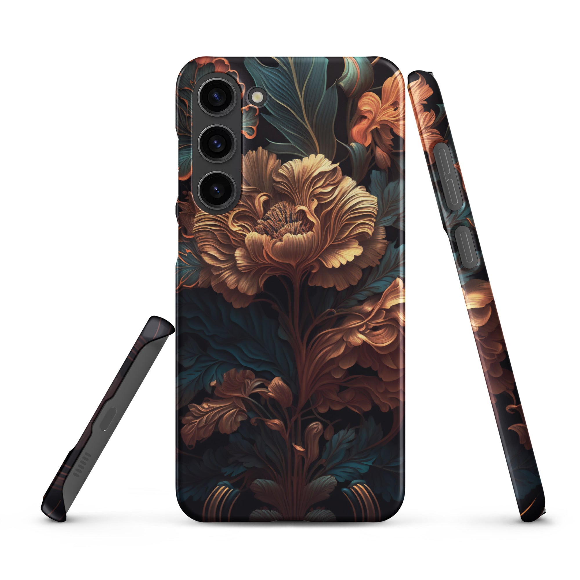 Dark floral - Samsung Snap case Matte Samsung Galaxy S23 Plus - phone cases