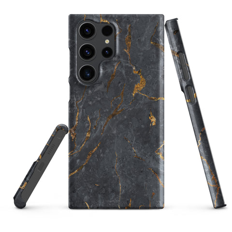 Black Golden Marble - Samsung Snap case Matte Samsung Galaxy S23 Ultra - phone cases