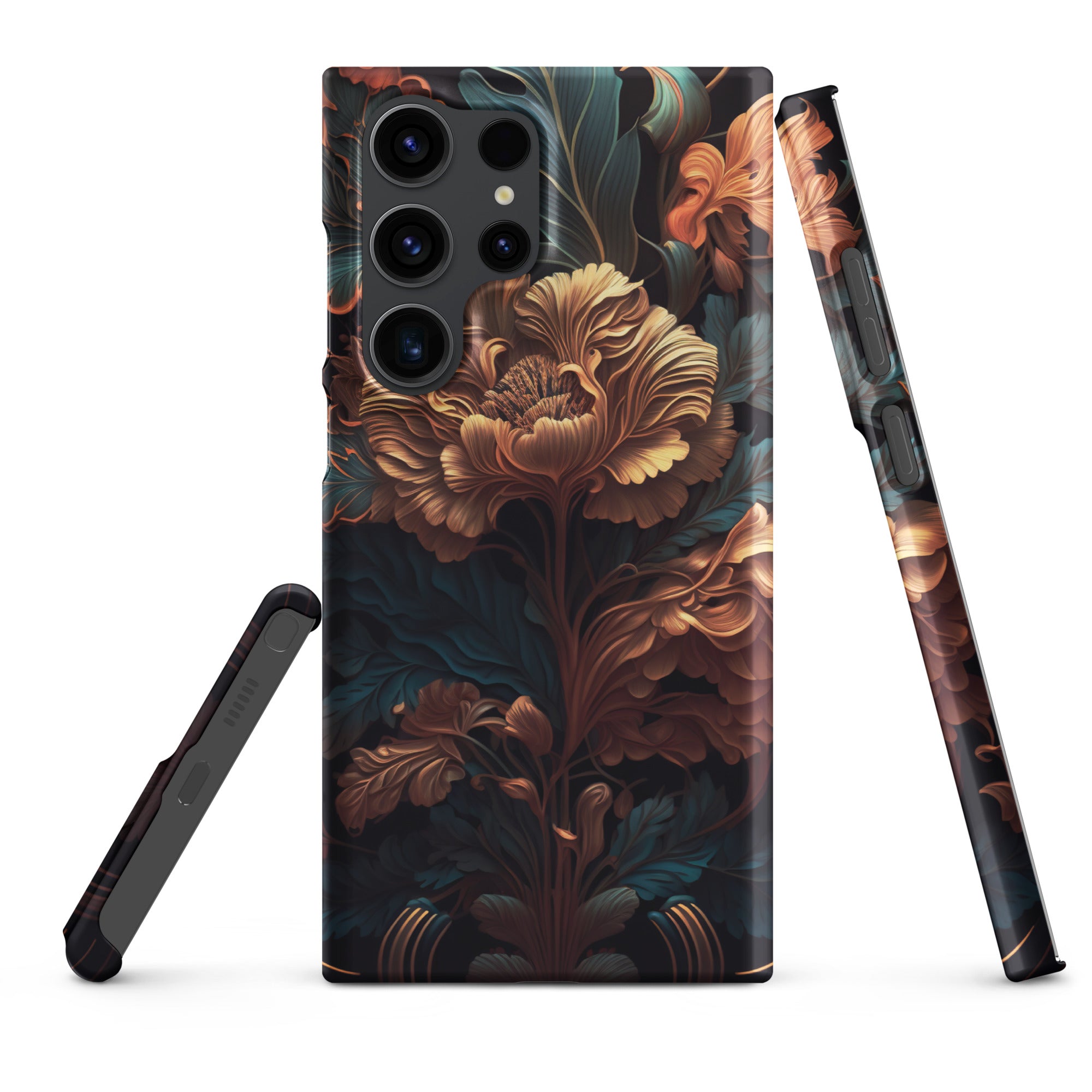 Dark floral - Samsung Snap case Matte Samsung Galaxy S23 Ultra - phone cases