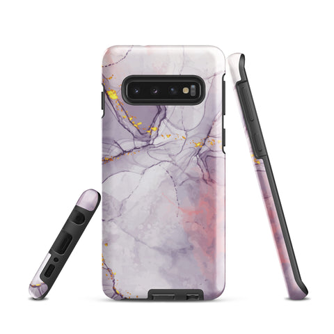 White Liquid Marble - Samsung Tough Case Glossy Samsung Galaxy S10 - phone cases