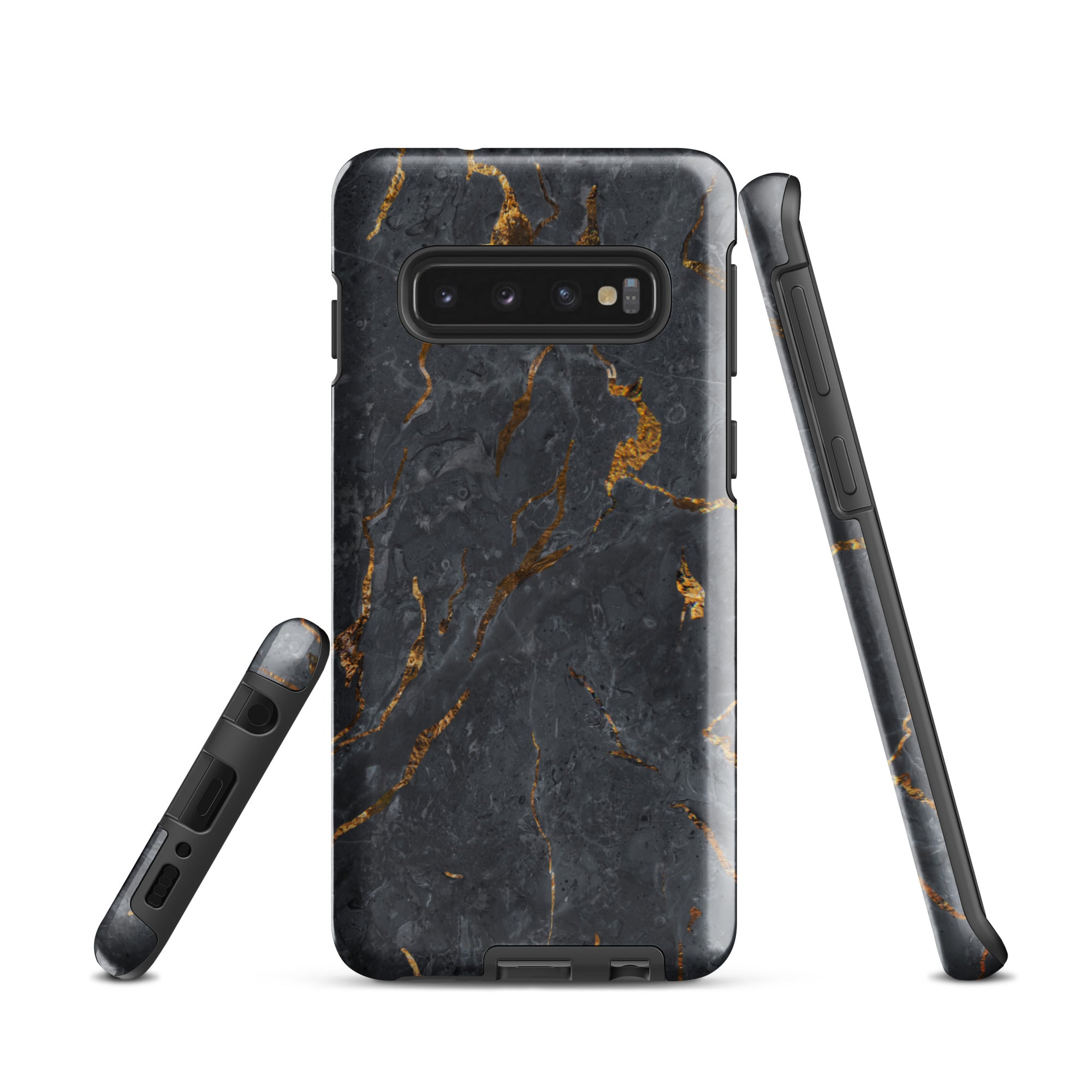 Black Golden Marble - Samsung Tough Case Glossy Samsung Galaxy S10 - phone cases