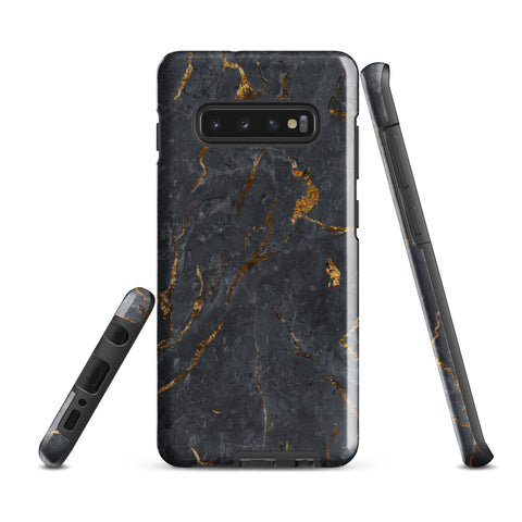 Black Golden Marble - Samsung Tough Case Glossy Samsung Galaxy S10 Plus - phone cases