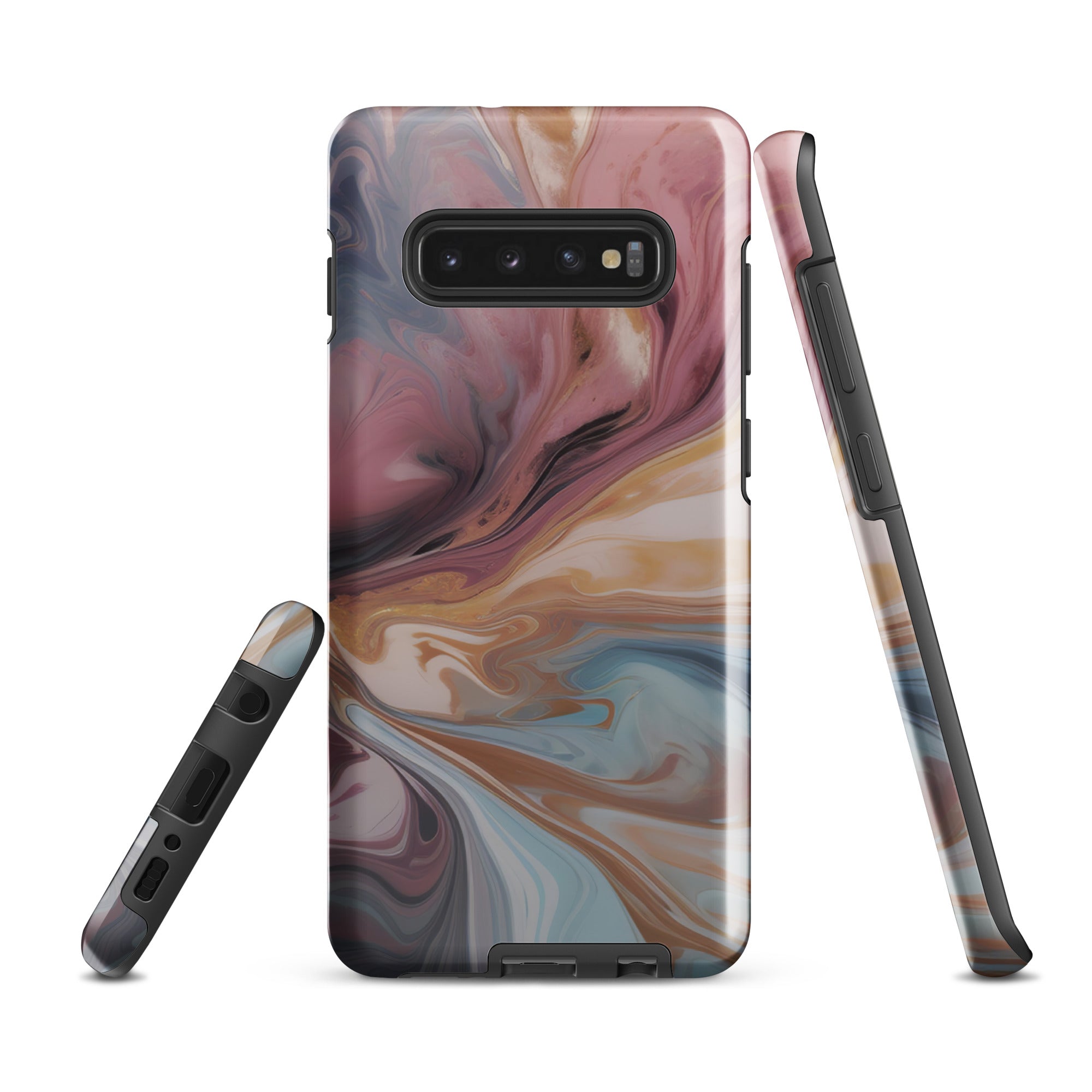 Liquid Colored Marble - Samsung Tough Case Glossy Samsung Galaxy S10 Plus - phone cases