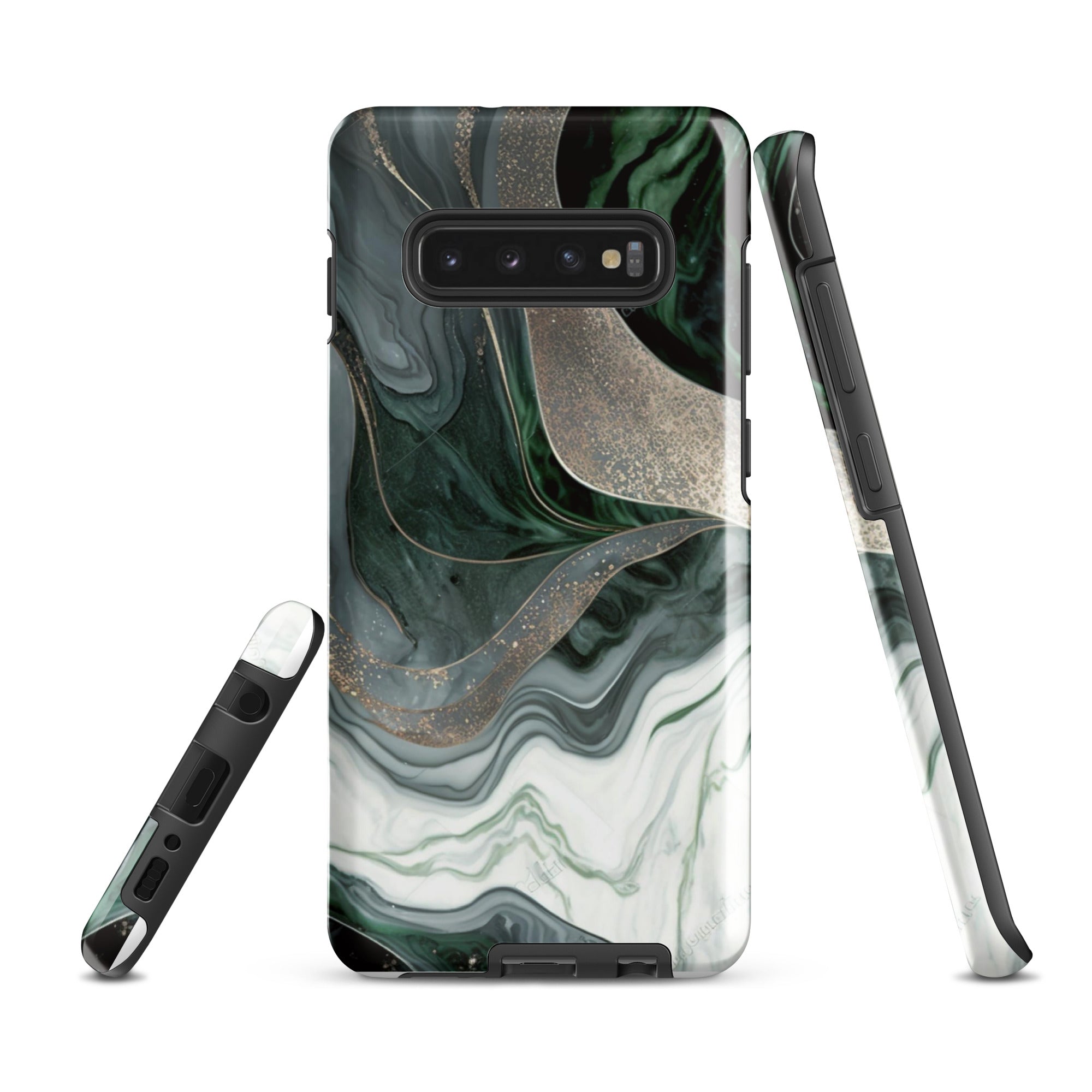 Green Marble - Samsung Tough Case Glossy Samsung Galaxy S10 Plus - phone cases