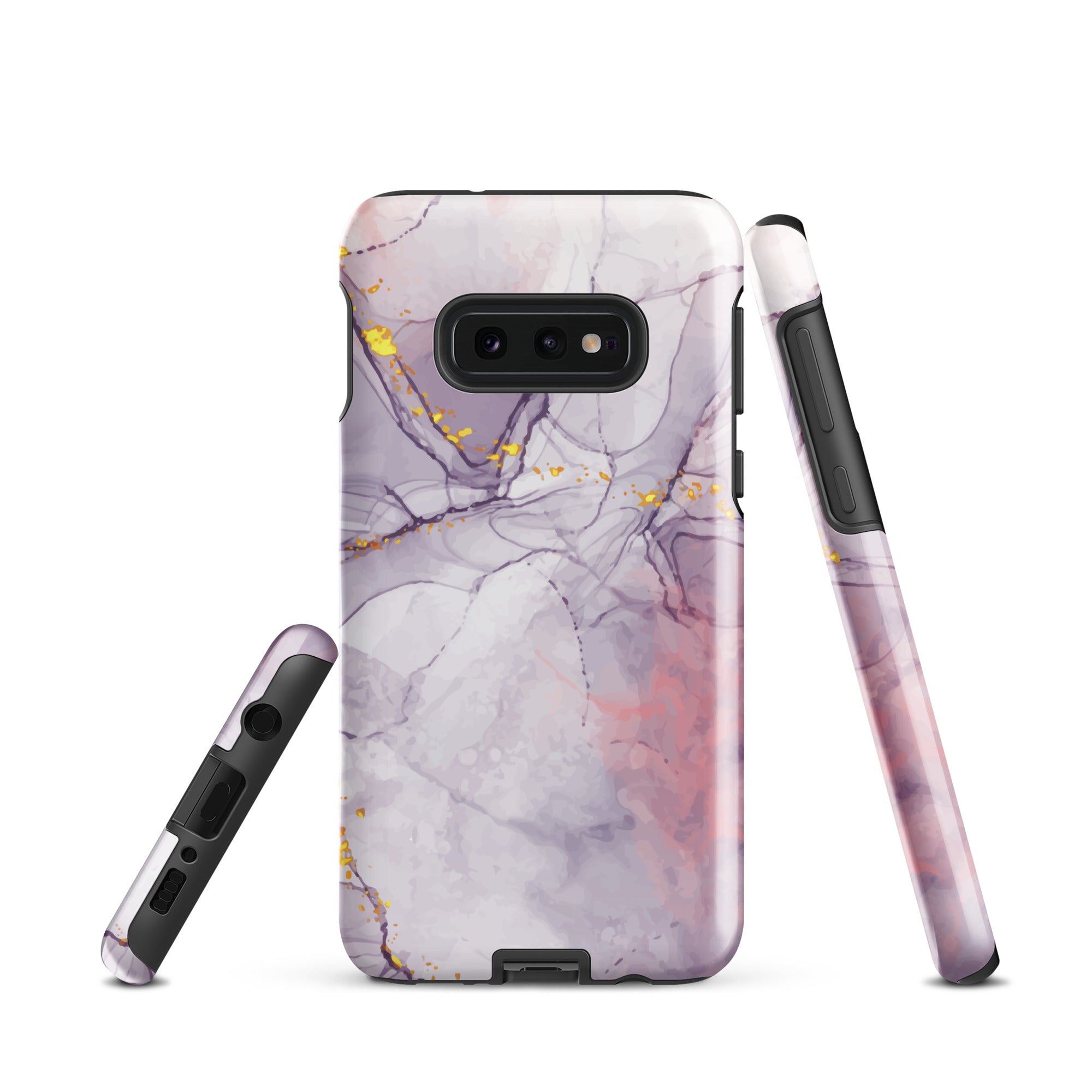 White Liquid Marble - Samsung Tough Case Glossy Samsung Galaxy S10e - phone cases