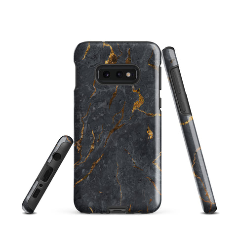 Black Golden Marble - Samsung Tough Case Glossy Samsung Galaxy S10e - phone cases