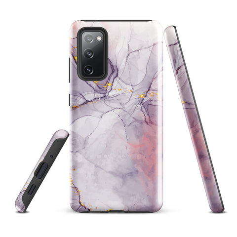 White Liquid Marble - Samsung Tough Case Glossy Samsung Galaxy S20 FE - phone cases