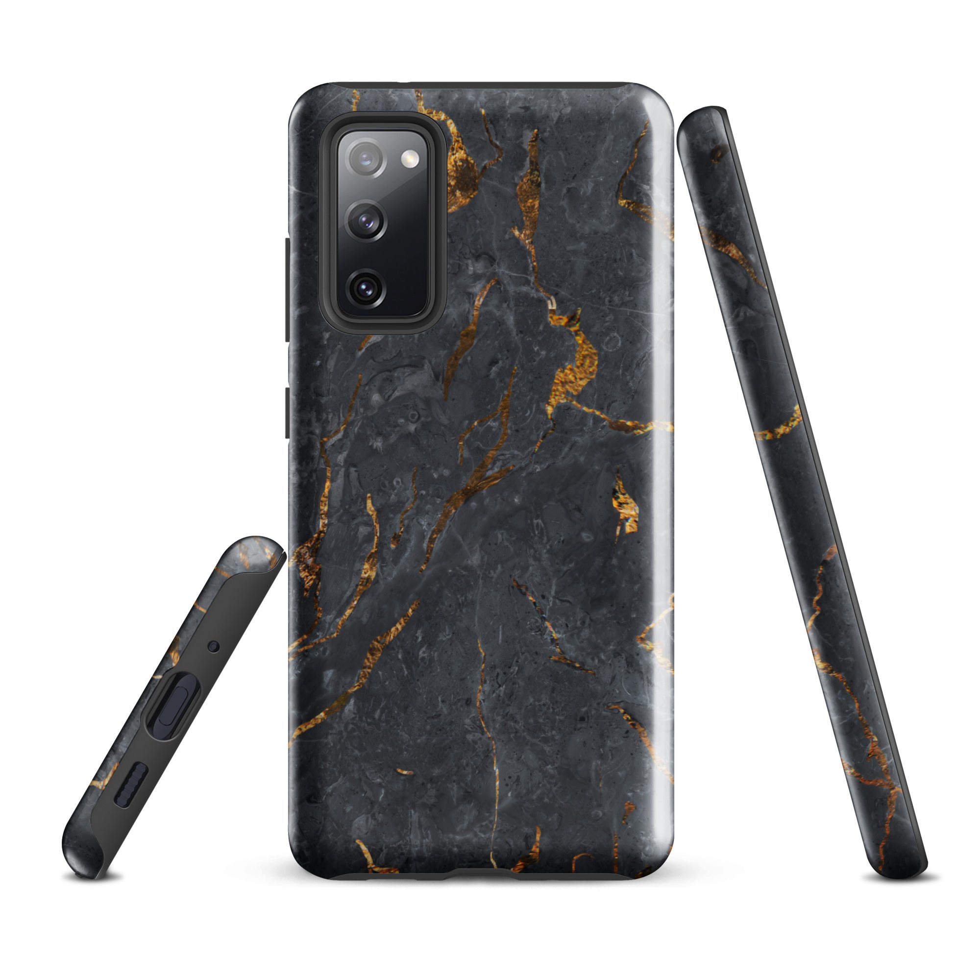 Black Golden Marble - Samsung Tough Case Glossy Samsung Galaxy S20 FE - phone cases