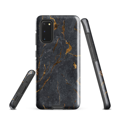 Black Golden Marble - Samsung Tough Case Glossy Samsung Galaxy S20 - phone cases