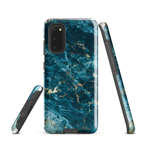 Liquid Blue marble - Samsung Tough Case Glossy Samsung Galaxy S20 - phone cases