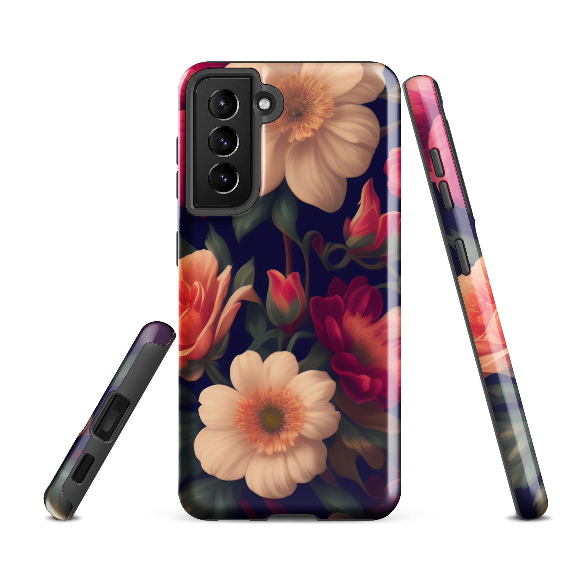 Floral - Samsung Tough Case Glossy Samsung Galaxy S21 FE - phone cases