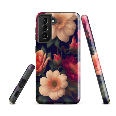 Floral - Samsung Tough Case Glossy Samsung Galaxy S21 FE - phone cases