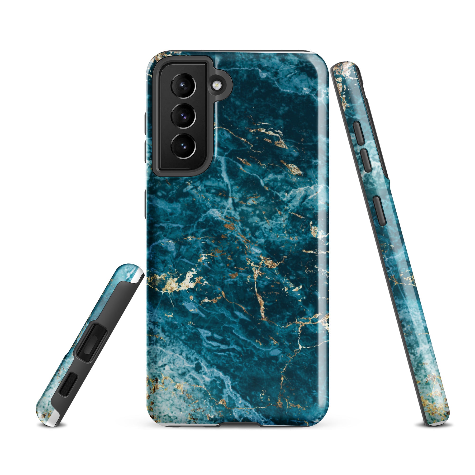 Liquid Blue marble - Samsung Tough Case Glossy Samsung Galaxy S21 FE - phone cases