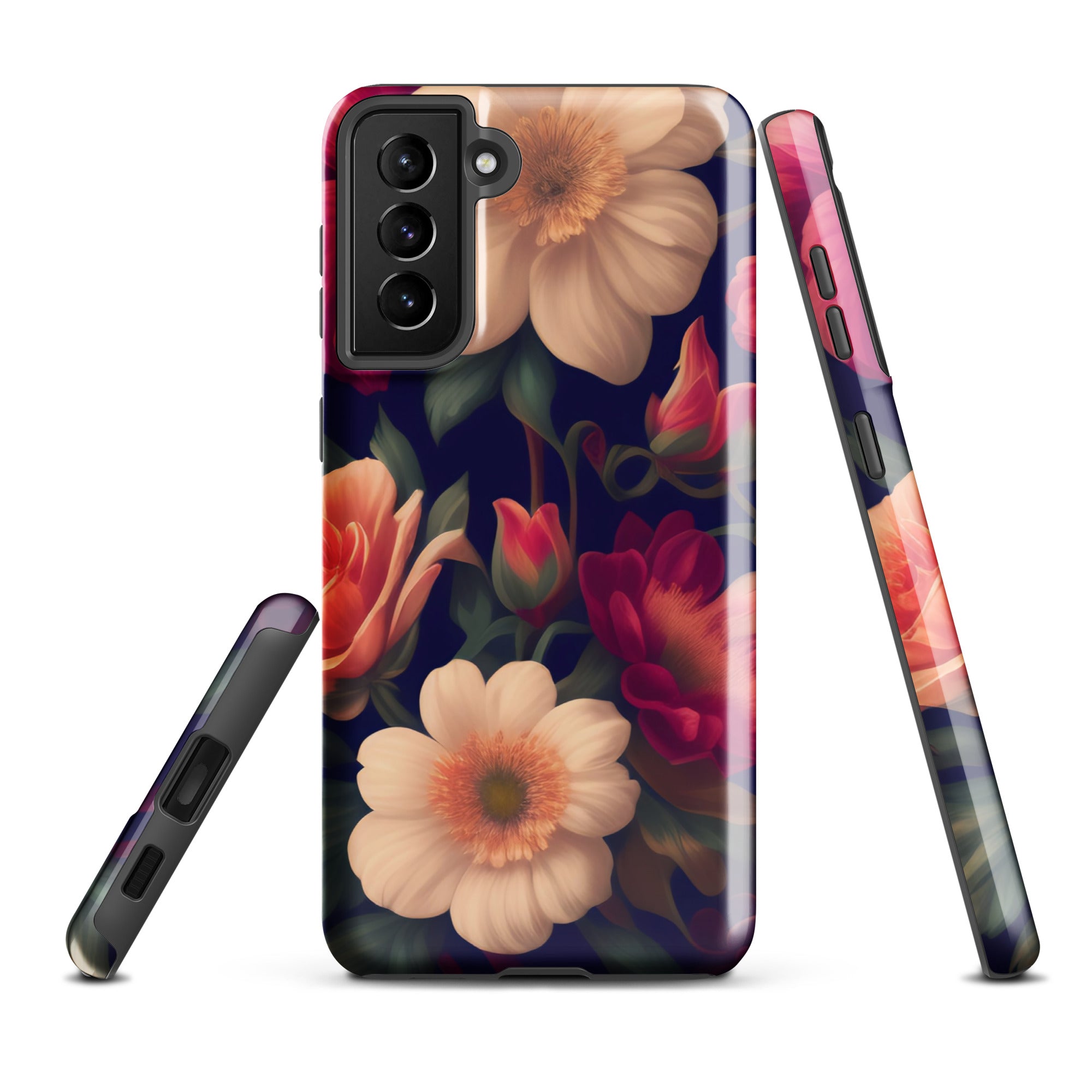 Floral - Samsung Tough Case Glossy Samsung Galaxy S21 Plus - phone cases