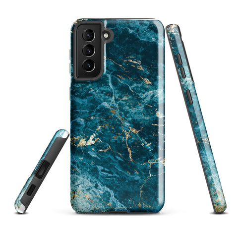 Liquid Blue marble - Samsung Tough Case Glossy Samsung Galaxy S21 Plus - phone cases