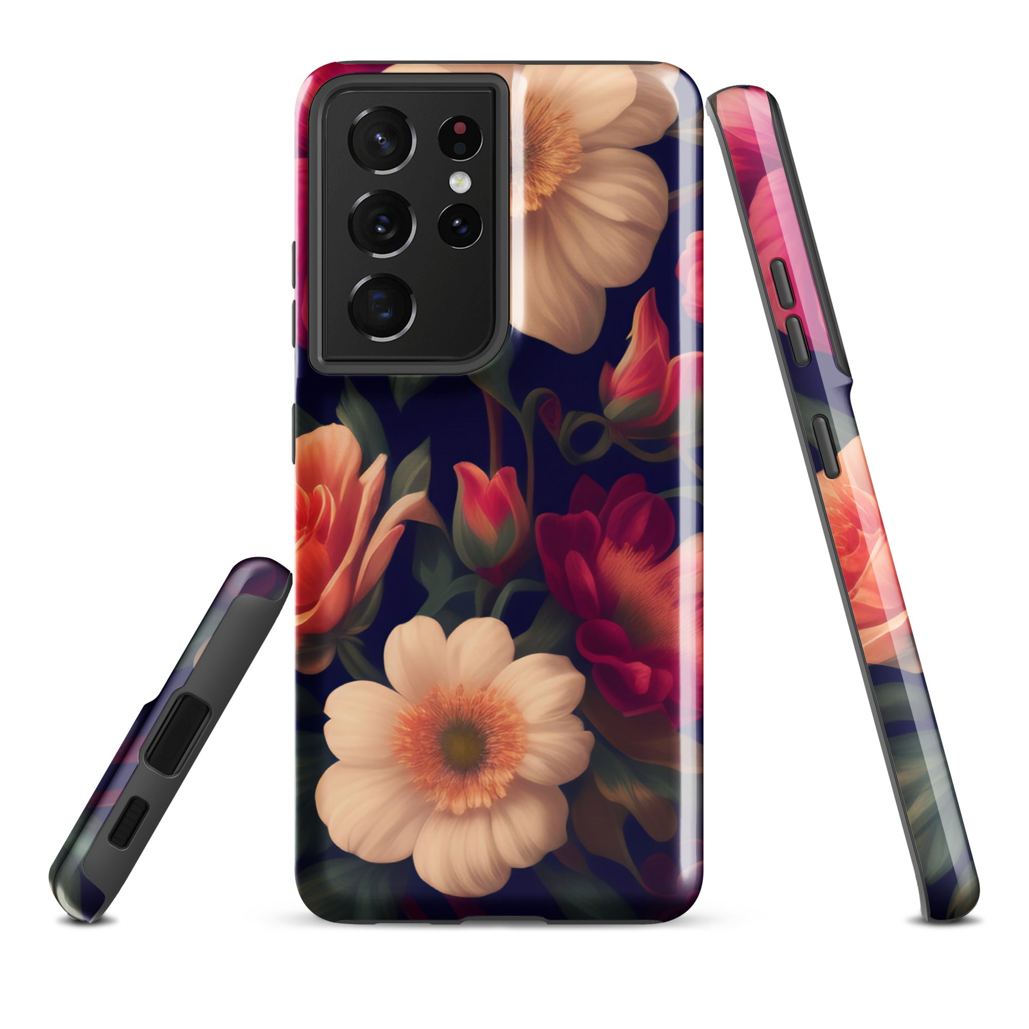 Floral - Samsung Tough Case Glossy Samsung Galaxy S21 Ultra - phone cases