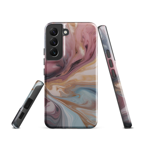 Liquid Colored Marble - Samsung Tough Case Glossy Samsung Galaxy S22 - phone cases