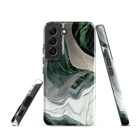 Green Marble - Samsung Tough Case Glossy Samsung Galaxy S22 - phone cases