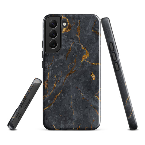 Black Golden Marble - Samsung Tough Case Glossy Samsung Galaxy S22 Plus - phone cases