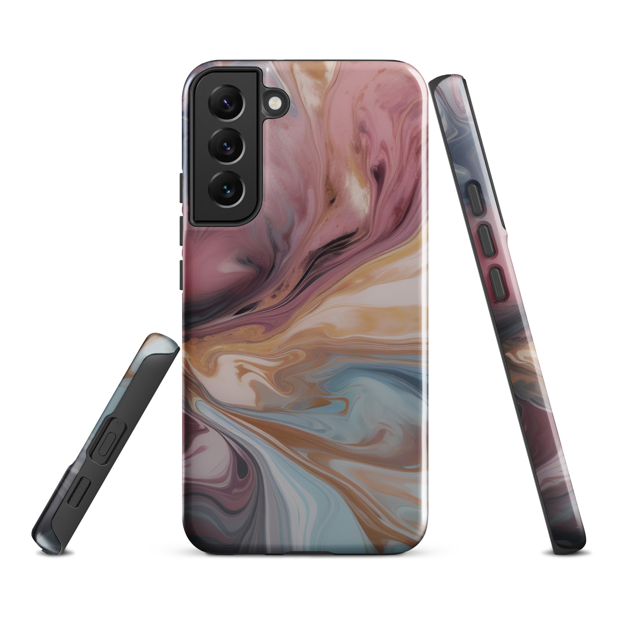 Liquid Colored Marble - Samsung Tough Case Glossy Samsung Galaxy S22 Plus - phone cases