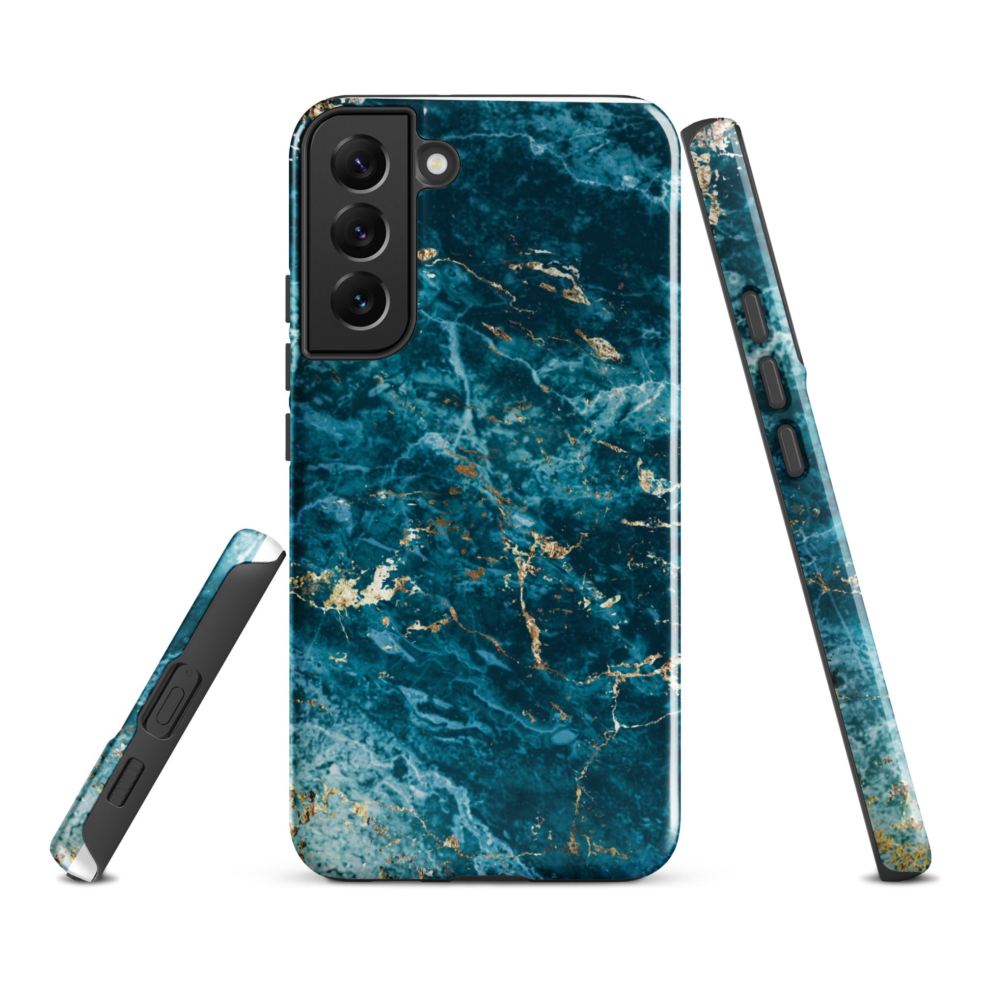 Liquid Blue marble - Samsung Tough Case Glossy Samsung Galaxy S22 Plus - phone cases