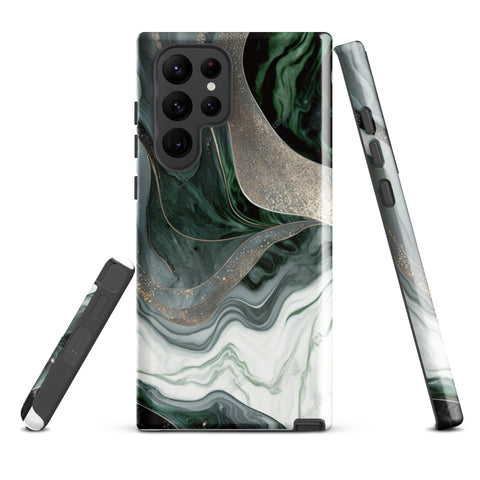 Green Marble - Samsung Tough Case Glossy Samsung Galaxy S22 Ultra - phone cases