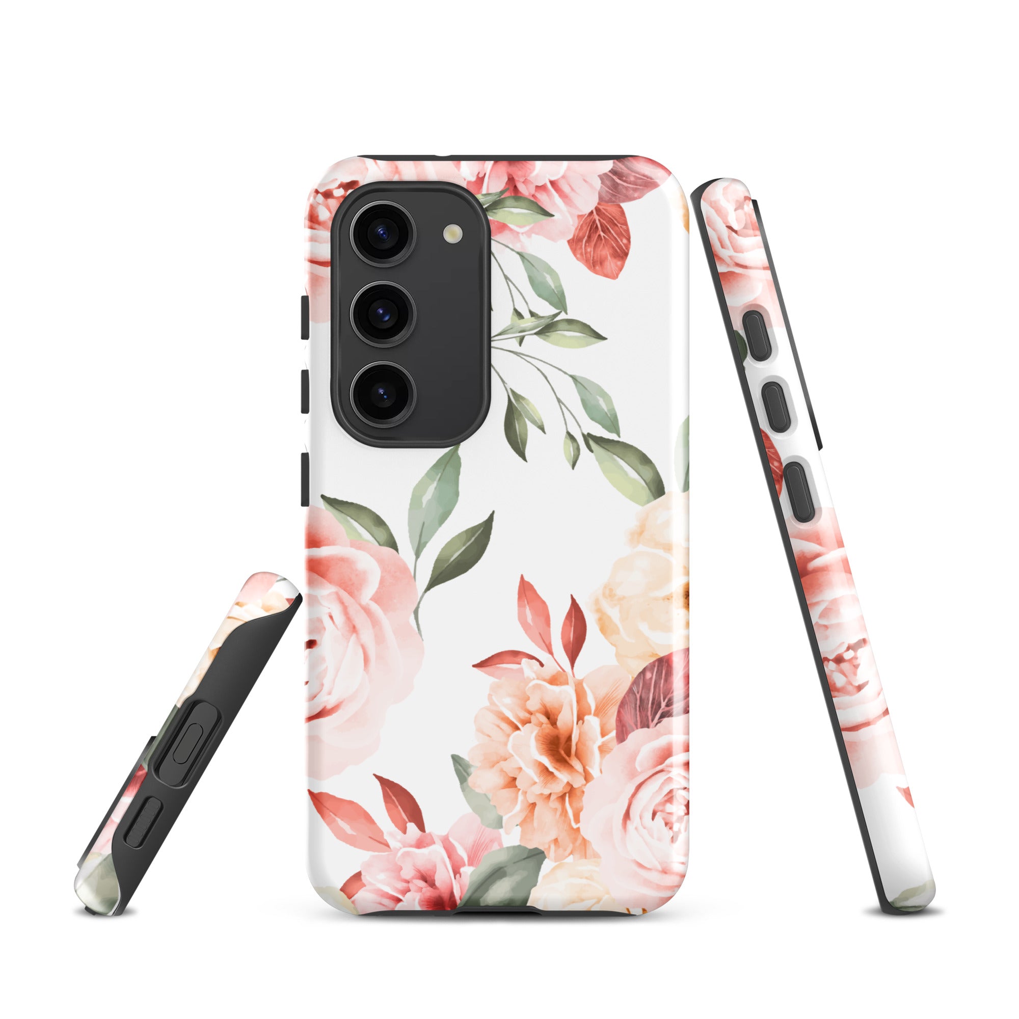 Vintage Floral - Samsung Tough Case Glossy Samsung Galaxy S23 - phone cases