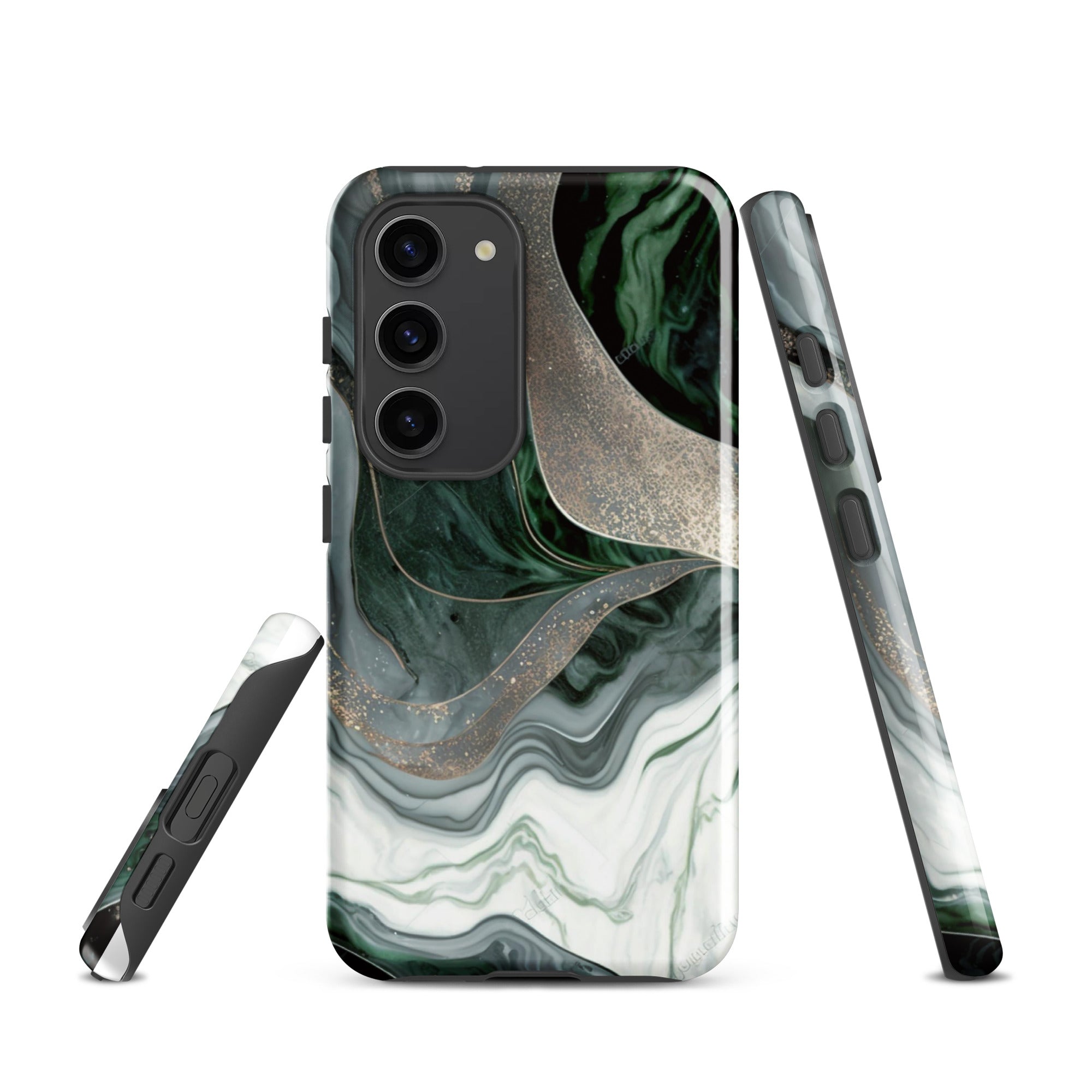 Green Marble - Samsung Tough Case Glossy Samsung Galaxy S23 - phone cases