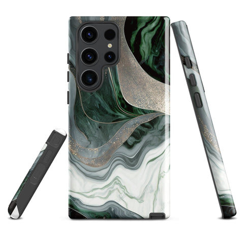 Green Marble - Samsung Tough Case Glossy Samsung Galaxy S23 Ultra - phone cases