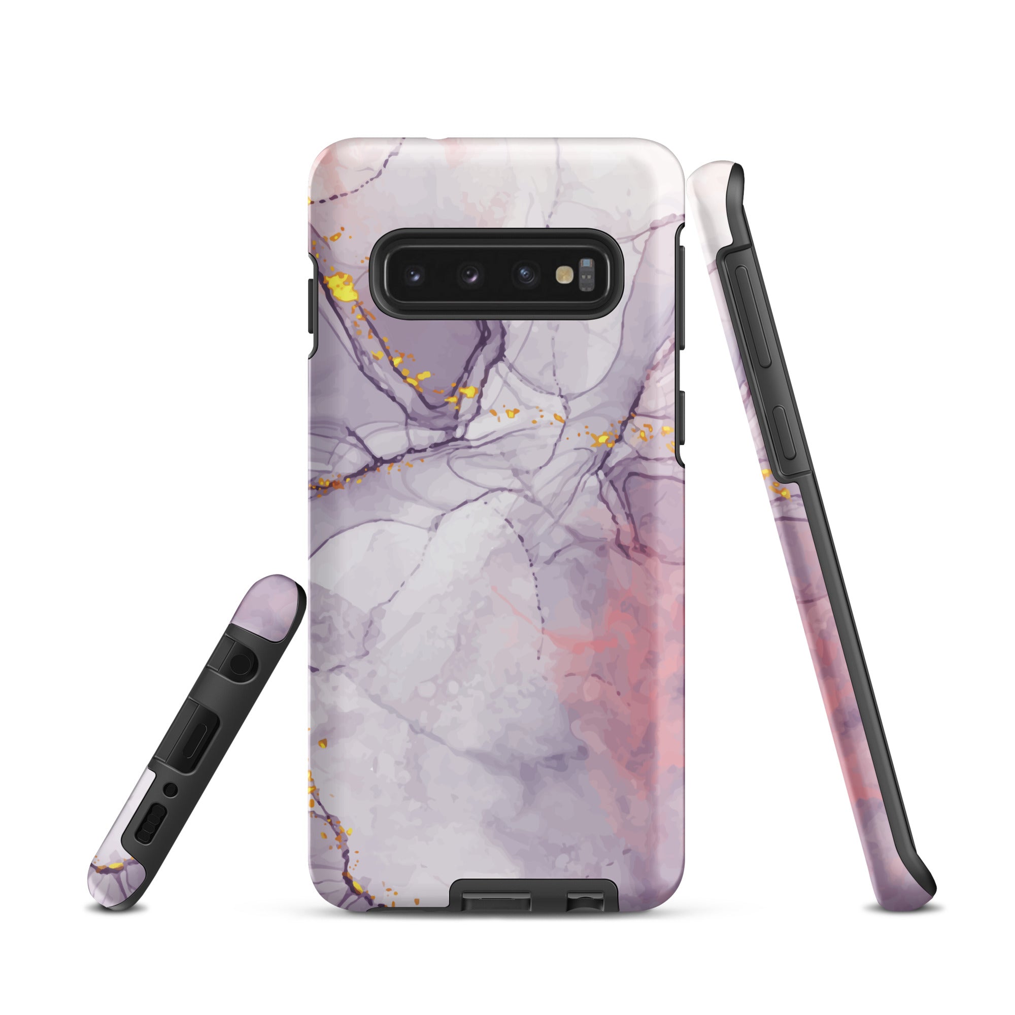 White Liquid Marble - Samsung Tough Case Matte Samsung Galaxy S10 - phone cases