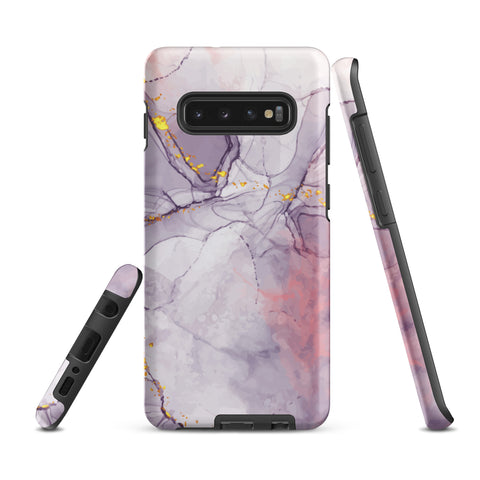 White Liquid Marble - Samsung Tough Case Matte Samsung Galaxy S10 Plus - phone cases