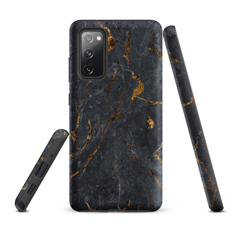 Black Golden Marble - Samsung Tough Case Matte Samsung Galaxy S20 FE - phone cases