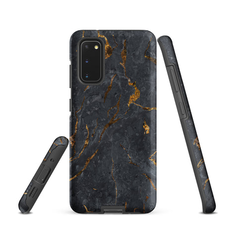 Black Golden Marble - Samsung Tough Case Matte Samsung Galaxy S20 - phone cases