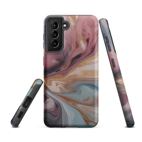 Liquid Colored Marble - Samsung Tough Case Matte Samsung Galaxy S21 FE - phone cases